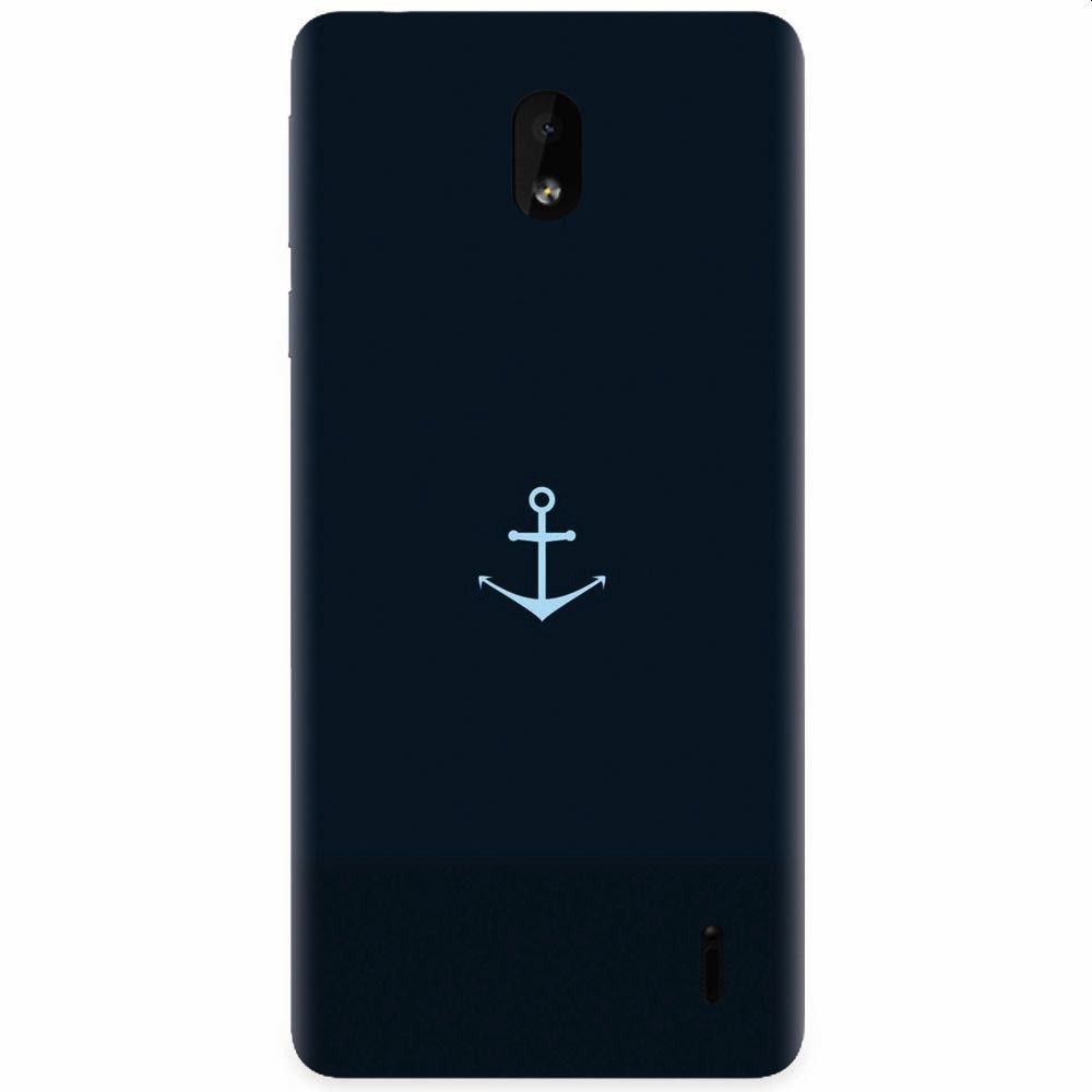 Husa silicon pentru Nokia 1 Plus, Blue Navy Anchor Illustration Flat