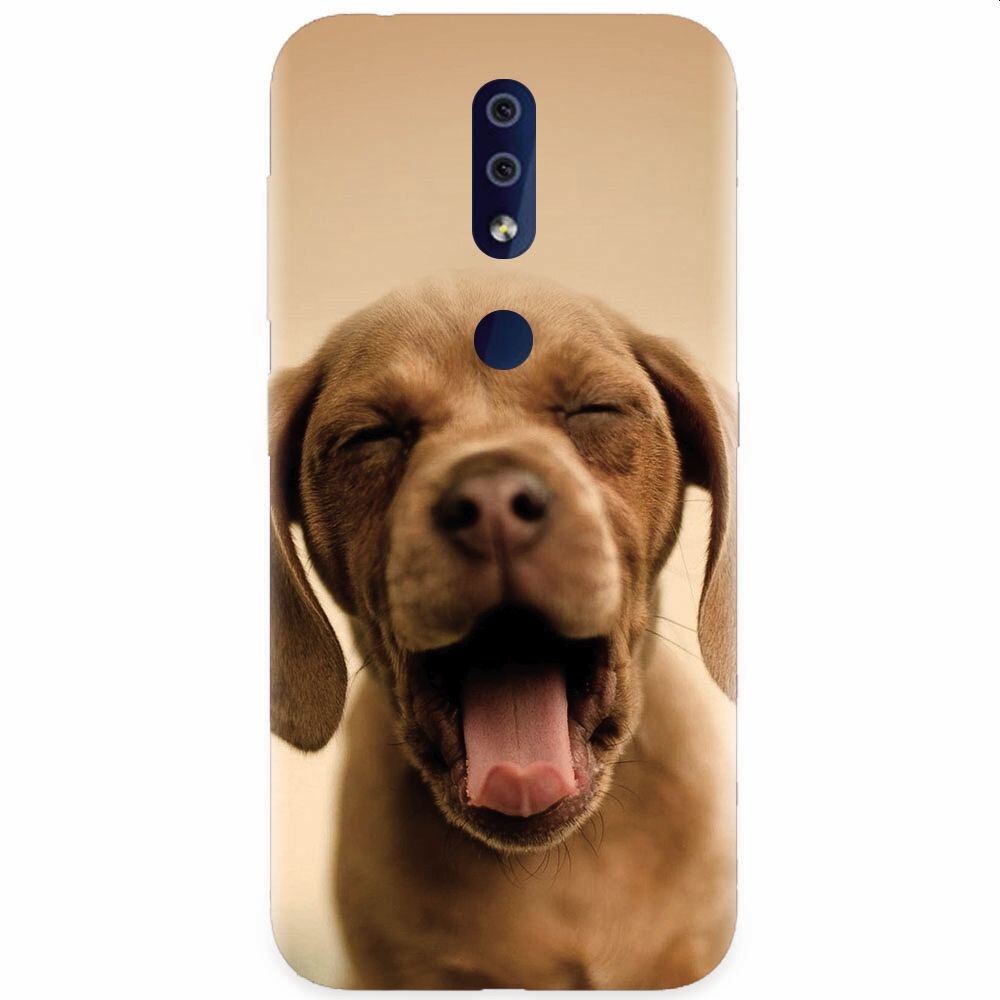 Husa silicon pentru Nokia 4.2, Cute Yawning Puppy
