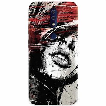 Husa silicon pentru Nokia 4.2, Byroglyphics Woman Drawing Husa silicon pentru Nokia 4.2, Byroglyphics Woman Drawing