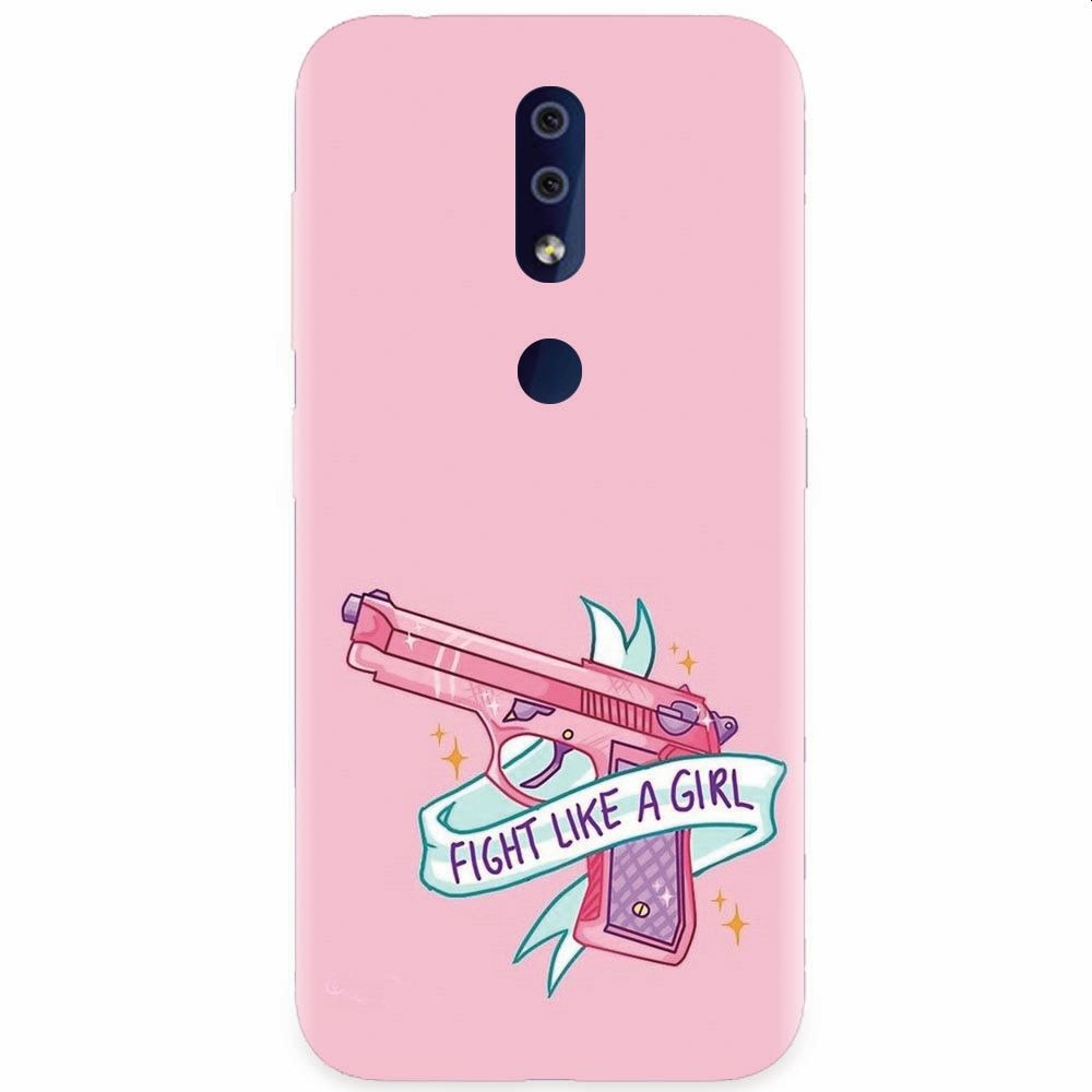 Husa silicon pentru Nokia 4.2, Fight Like A Girl