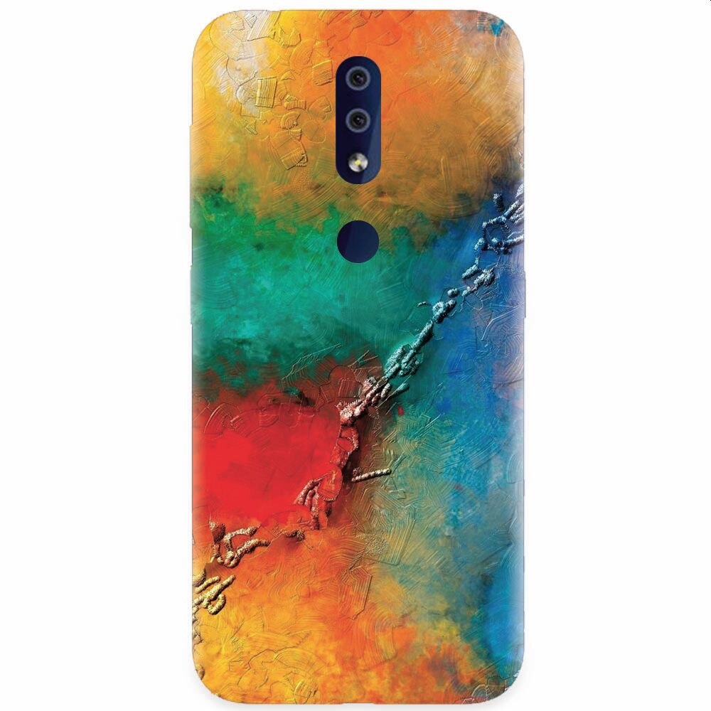 Husa silicon pentru Nokia 4.2, Colorful Wall Paint Texture