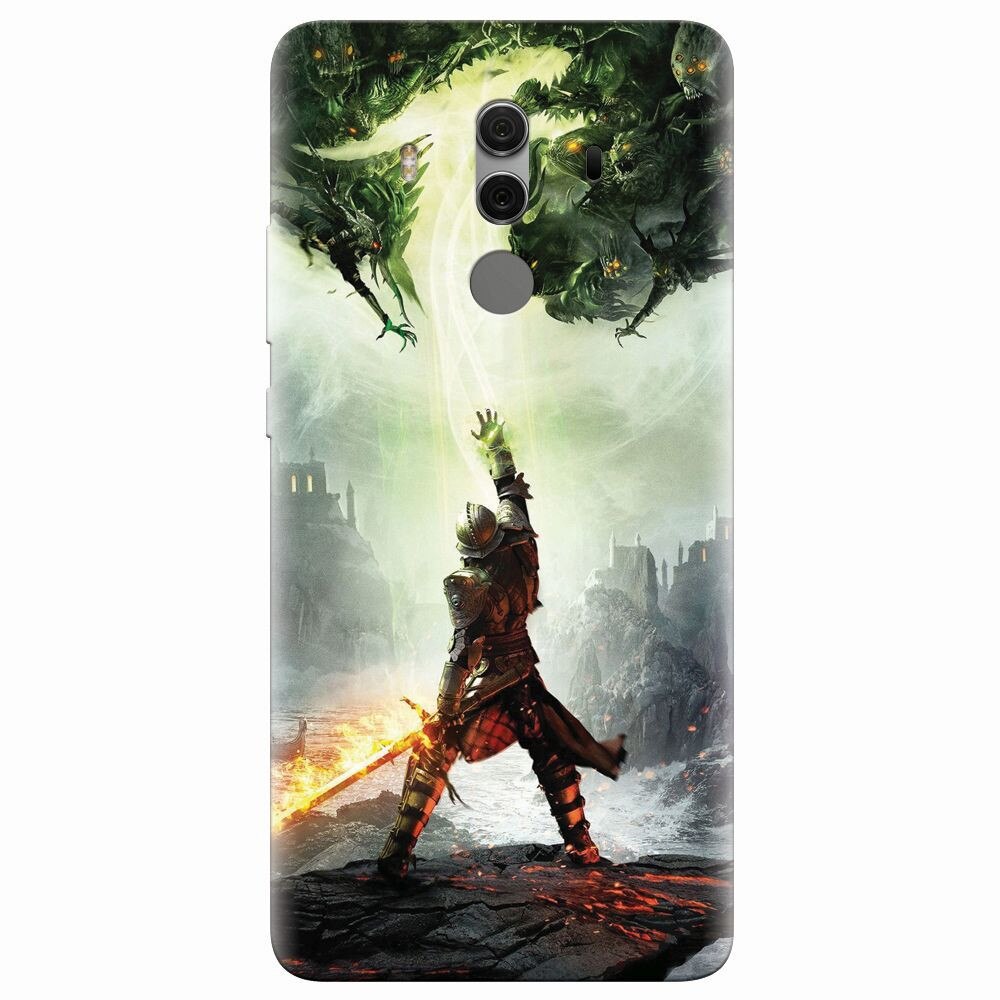 Husa silicon pentru Huawei Mate 10 Pro, Green Dragon