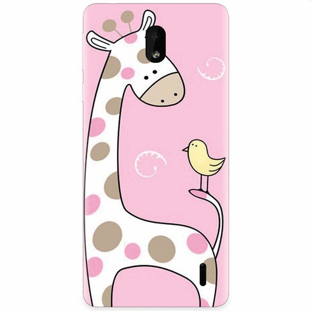 Husa silicon pentru Nokia 1 Plus, Cute Giraffe
