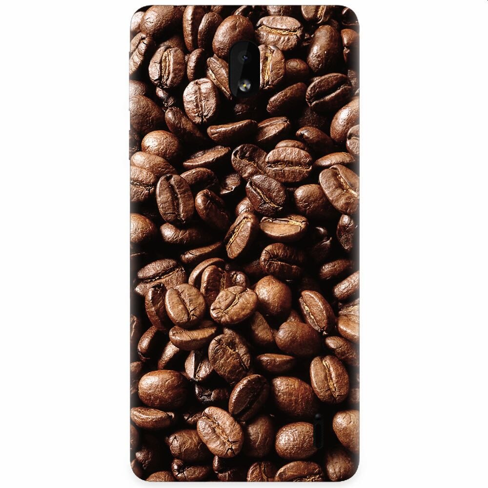 Husa silicon pentru Nokia 1 Plus, Coffee Beans