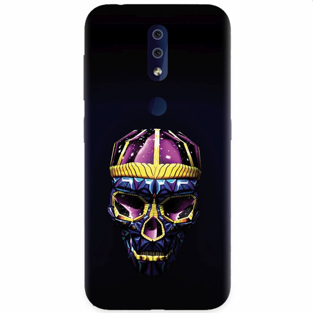 Husa silicon pentru Nokia 4.2, Colorfull Skull