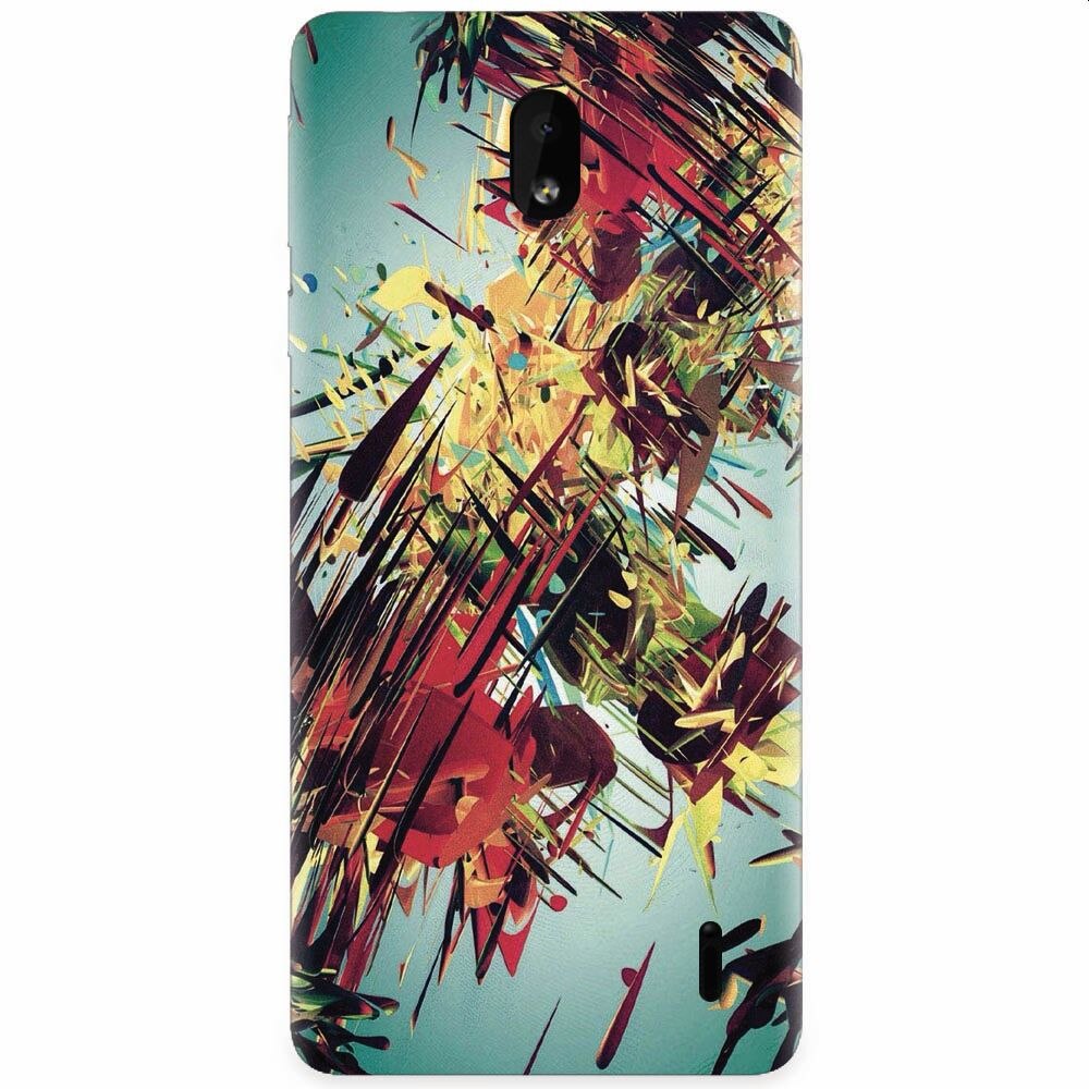 Husa silicon pentru Nokia 1 Plus, Complex Abstract Colorful 3D Drawing