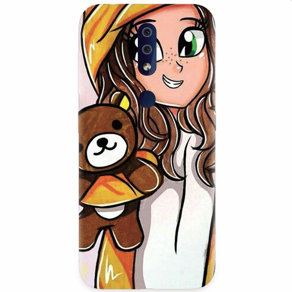 Husa silicon pentru Nokia 4.2, Girl With Little Bear