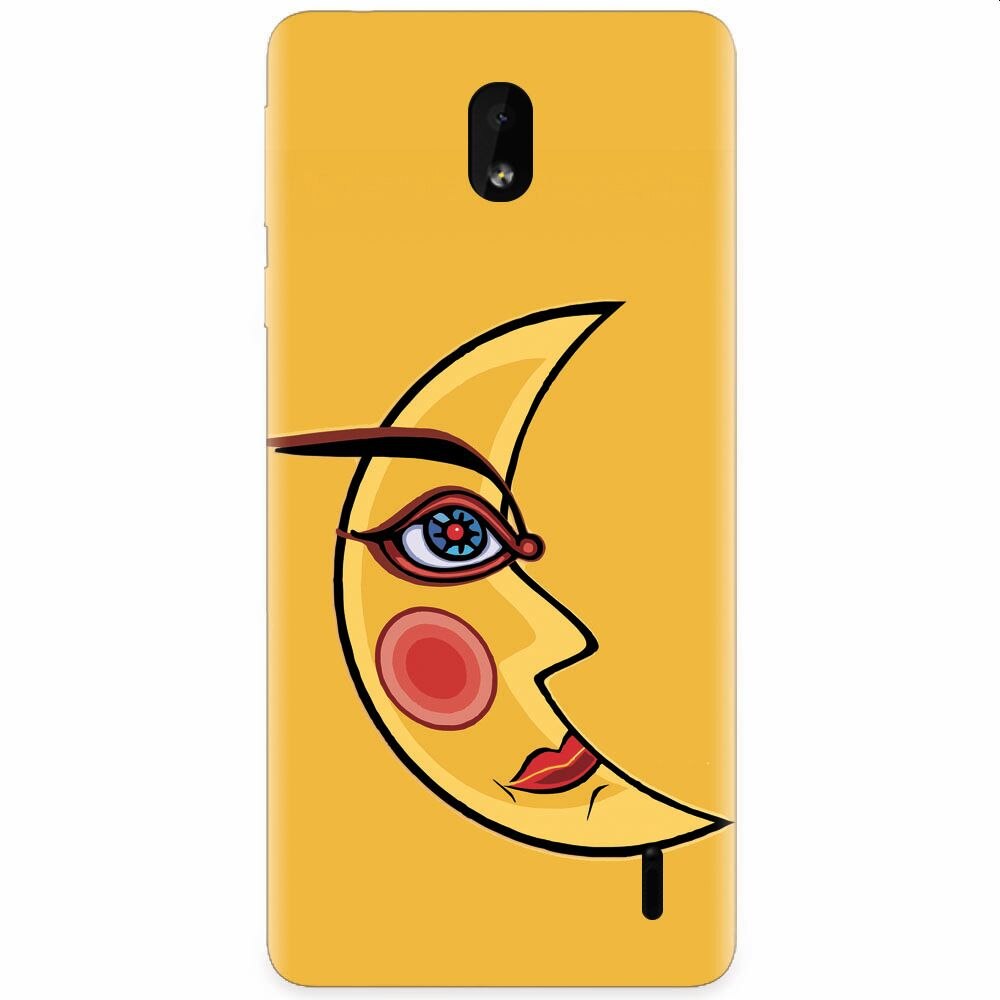 Husa silicon pentru Nokia 1 Plus, Yellow Moon