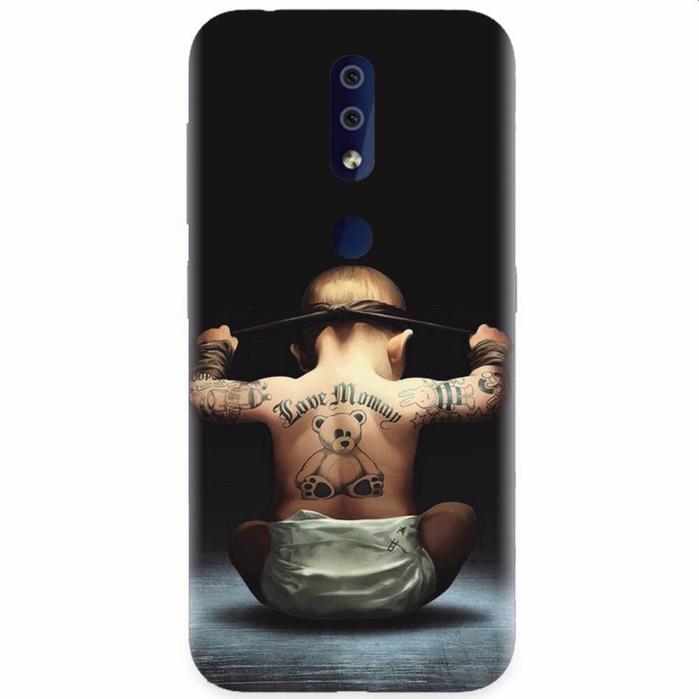 Husa silicon pentru Nokia 4.2, Body Builder Cute Baby Tattoo