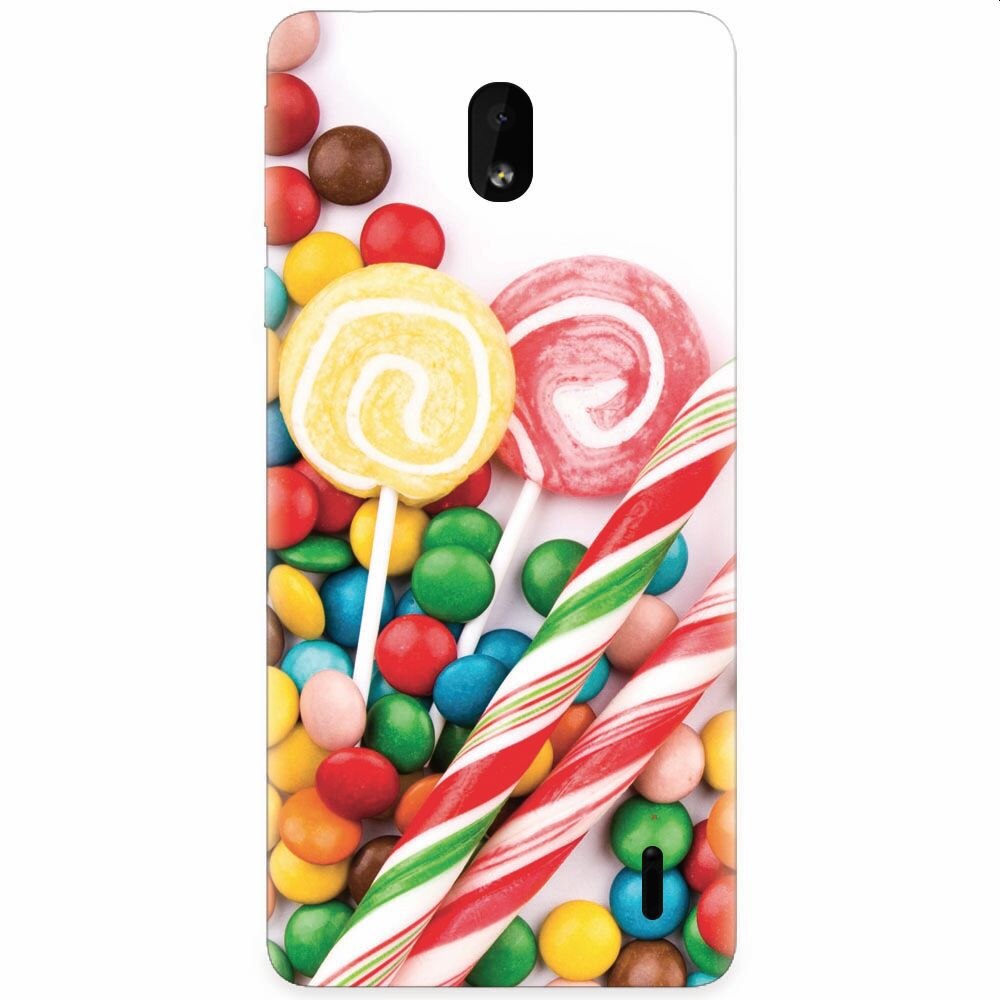 Husa silicon pentru Nokia 1 Plus, Sweet Colorful Candy