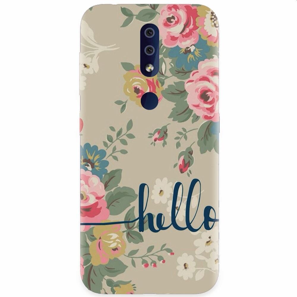 Husa silicon pentru Nokia 4.2, Cute Flower Phone