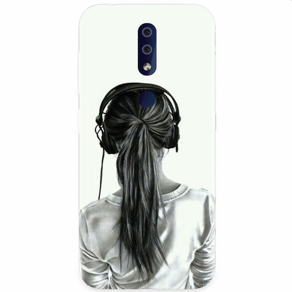 Husa silicon pentru Nokia 4.2, Girl With Headphone