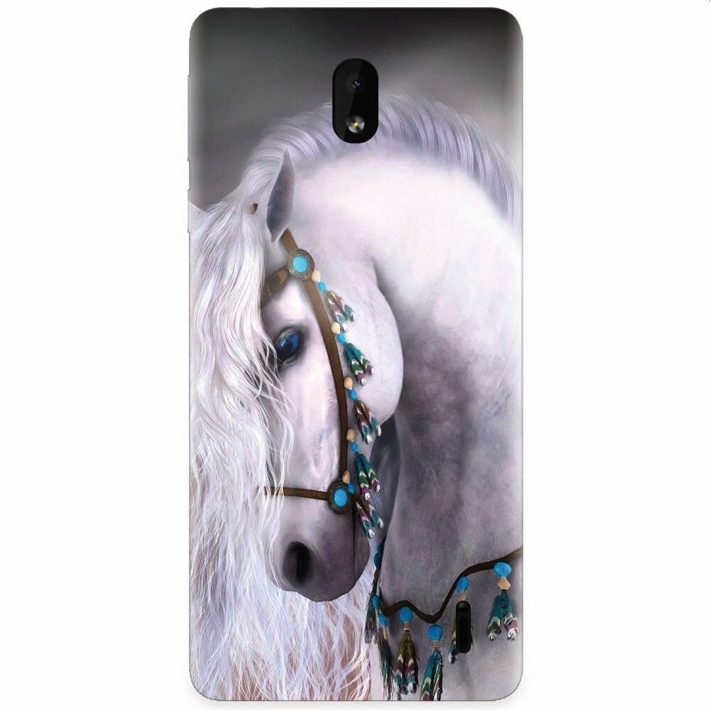Husa silicon pentru Nokia 1 Plus, White Horse