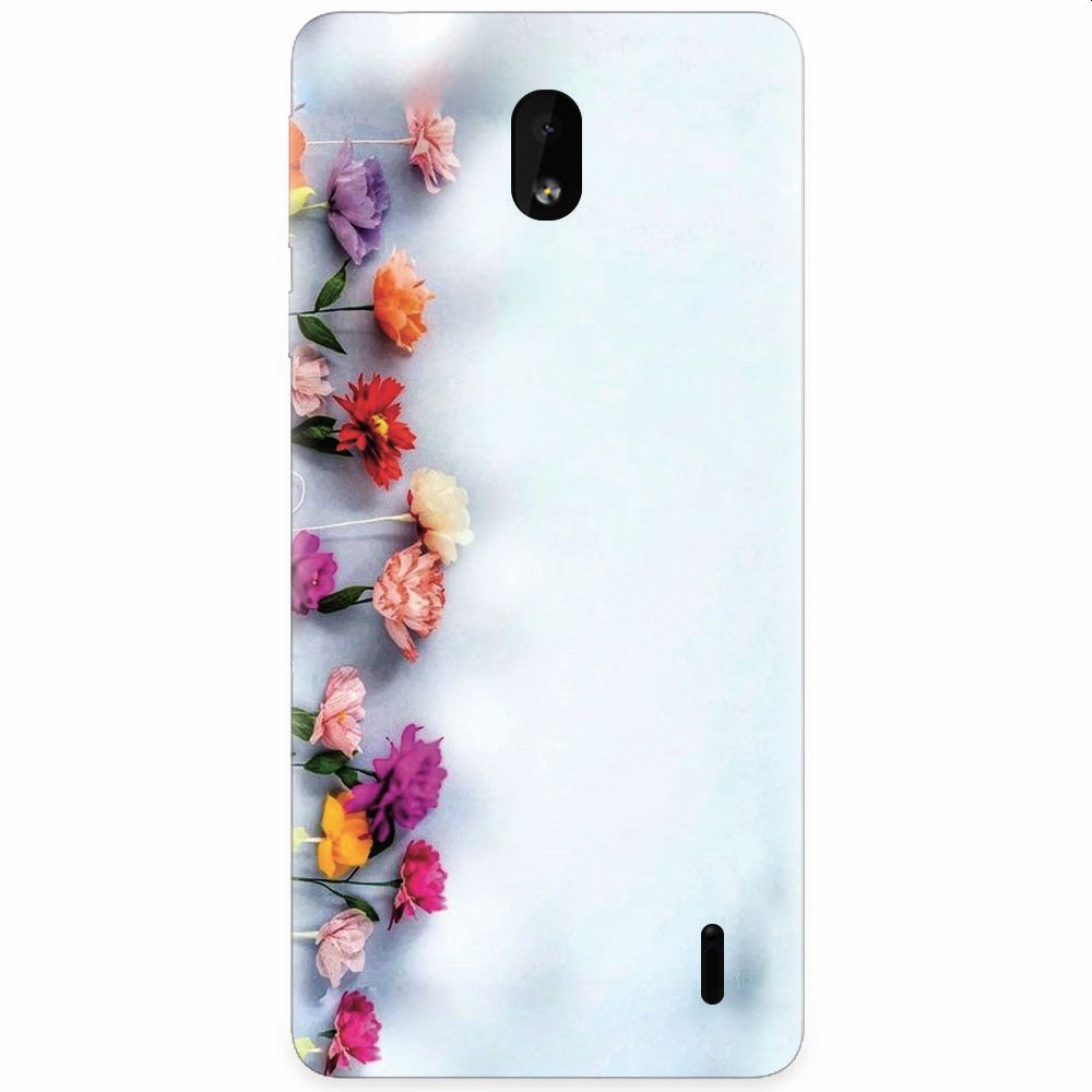 Husa silicon pentru Nokia 1 Plus, Flowers