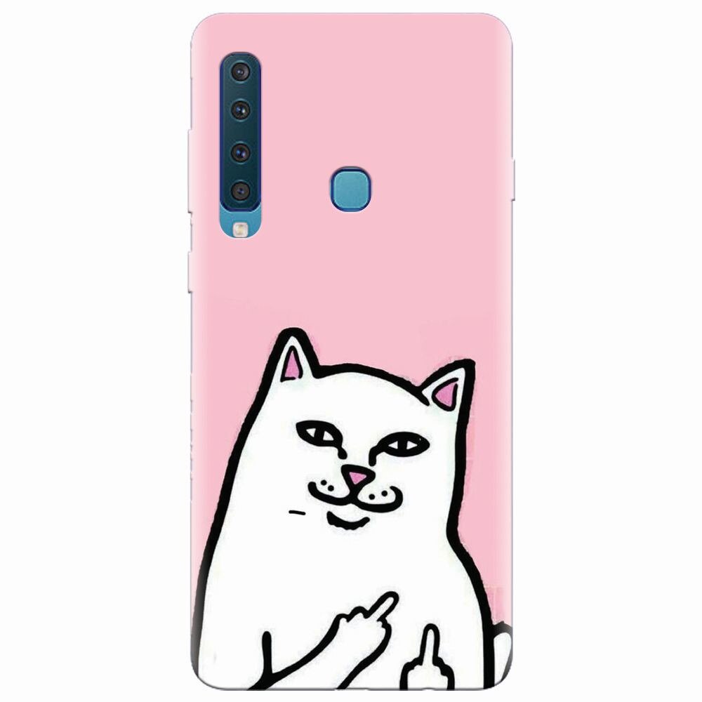 Husa silicon pentru Samsung Galaxy A9 2018, White Cat