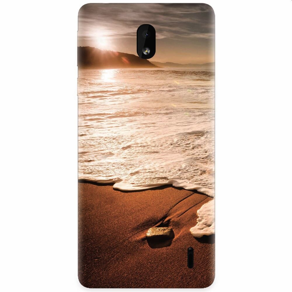 Husa silicon pentru Nokia 1 Plus, Sunset Foamy Beach Wave