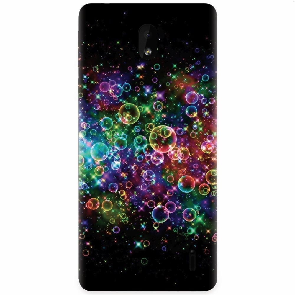 Husa silicon pentru Nokia 1 Plus, Rainbow Colored Soap Bubbles