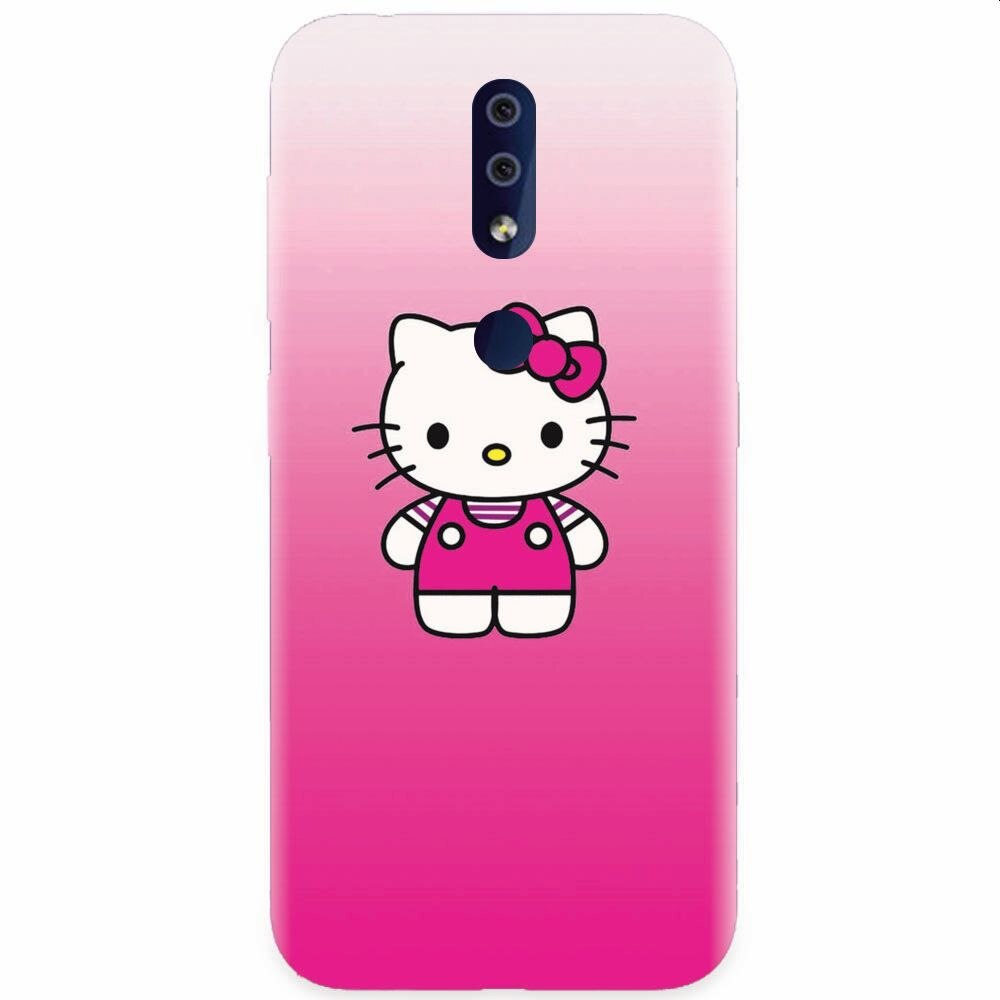 Husa silicon pentru Nokia 4.2, Cute Pink Catty