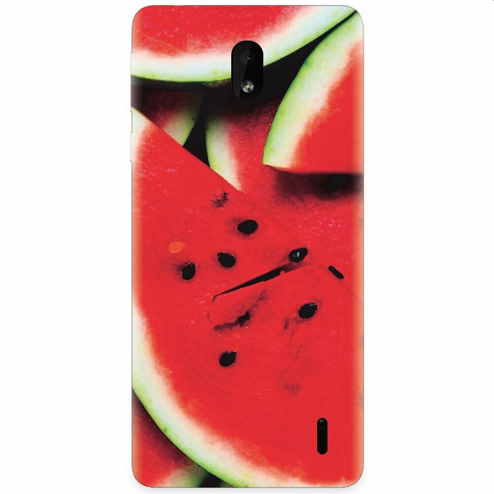 Husa silicon pentru Nokia 1 Plus, S Of Watermelon Slice