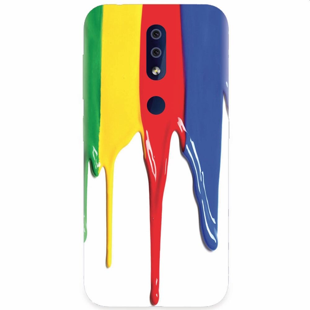 Husa silicon pentru Nokia 4.2, Dripping Colorful Paint
