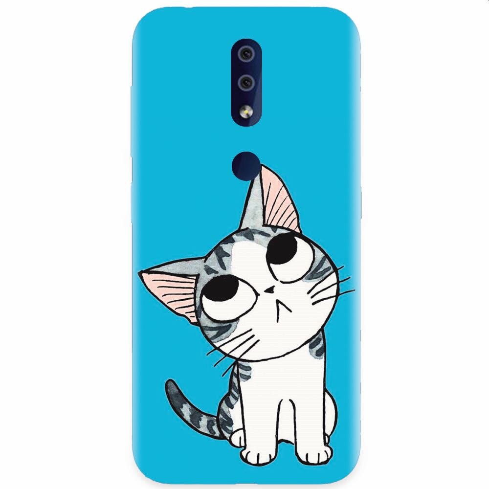 Husa silicon pentru Nokia 4.2, Cat Lovely Cartoon