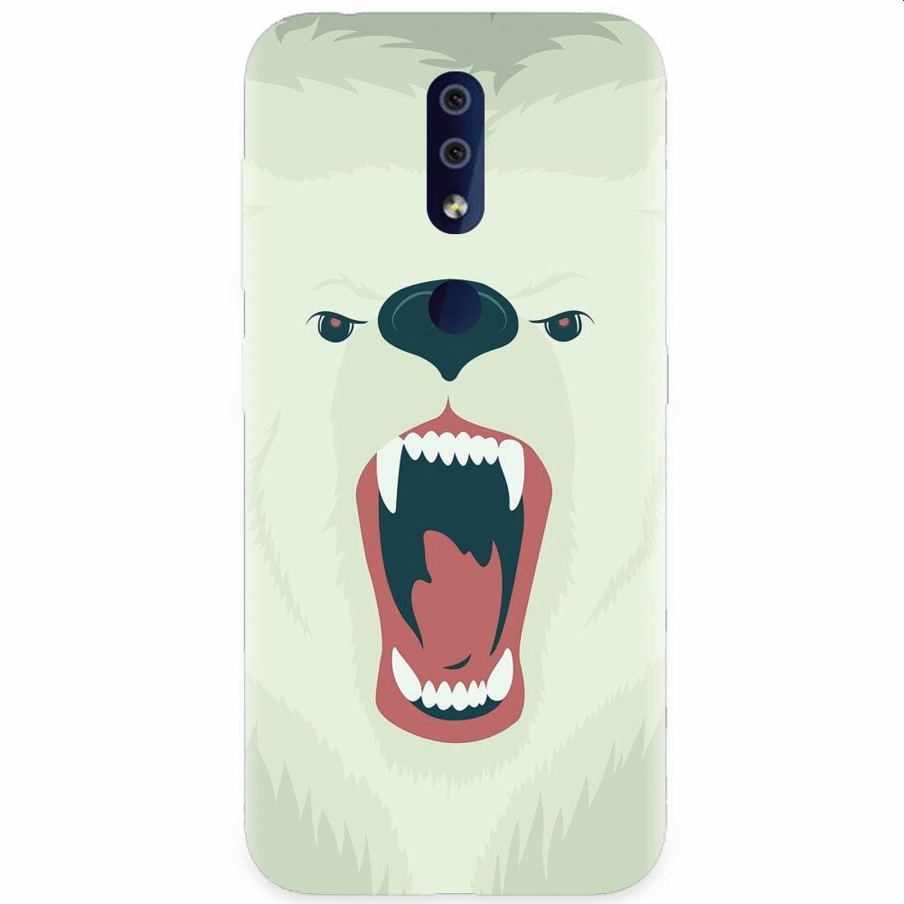 Husa silicon pentru Nokia 4.2, Fierce Polar Bear Winter