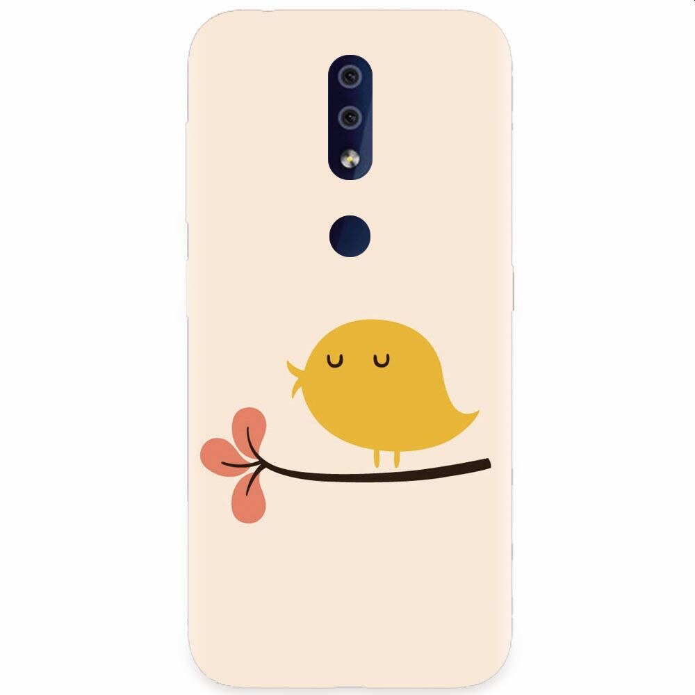 Husa silicon pentru Nokia 4.2, Flat Minimal Cute Bird Illustration