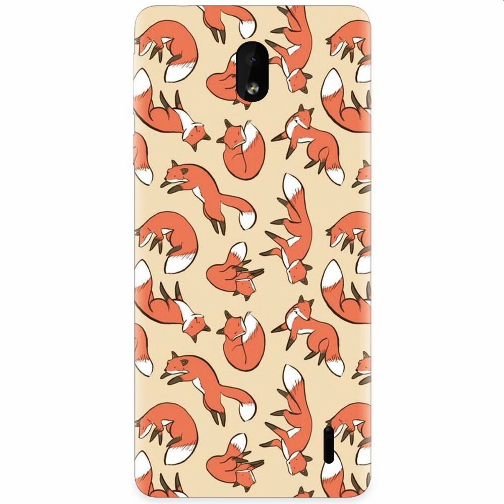 Husa silicon pentru Nokia 1 Plus, Red Foxes