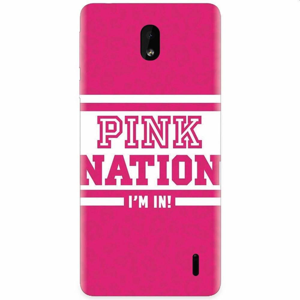 Husa silicon pentru Nokia 1 Plus, Pink Nation