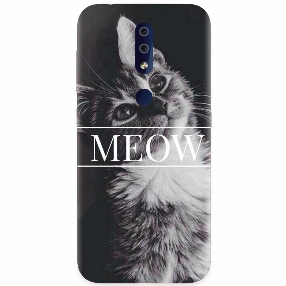 Husa silicon pentru Nokia 4.2, Meow Cute Cat
