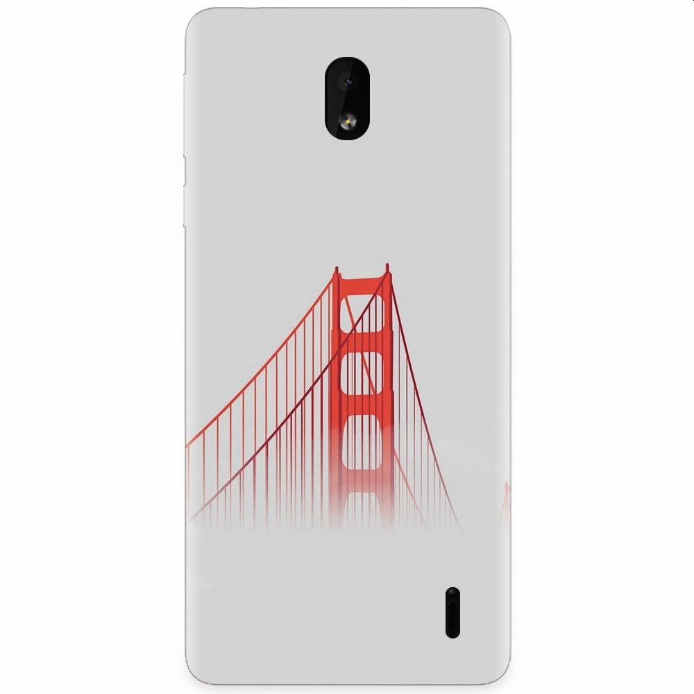 Husa silicon pentru Nokia 1 Plus, Red Bridge In Clouds