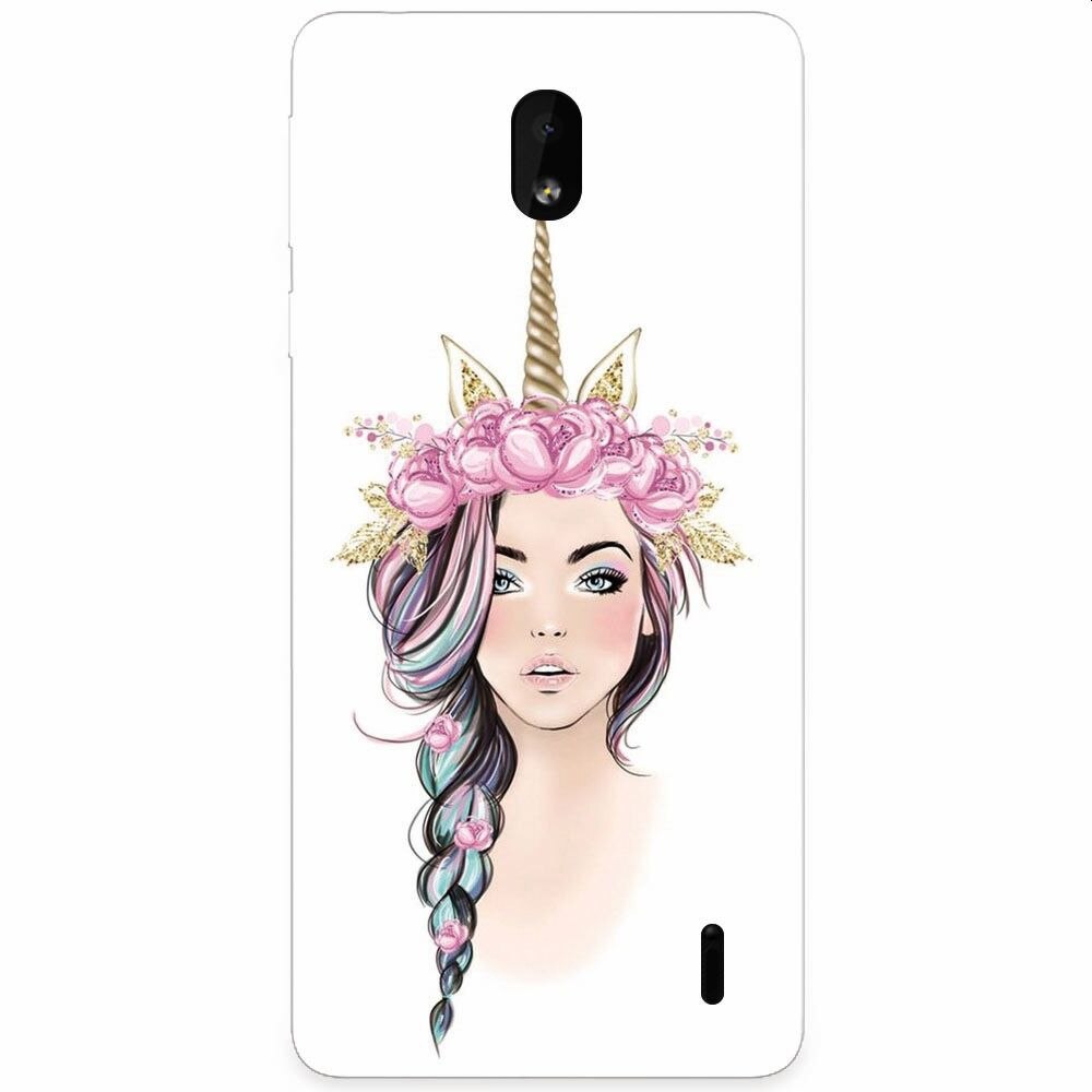 Husa silicon pentru Nokia 1 Plus, Unicorn Girl