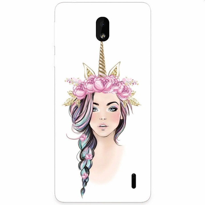 Силиконов кейс за Nokia 1 Plus, Unicorn Girl