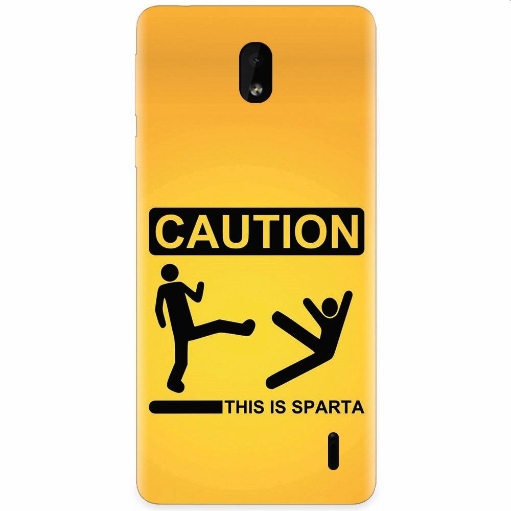 Husa silicon pentru Nokia 1 Plus, This Is Sparta Funny Illustration
