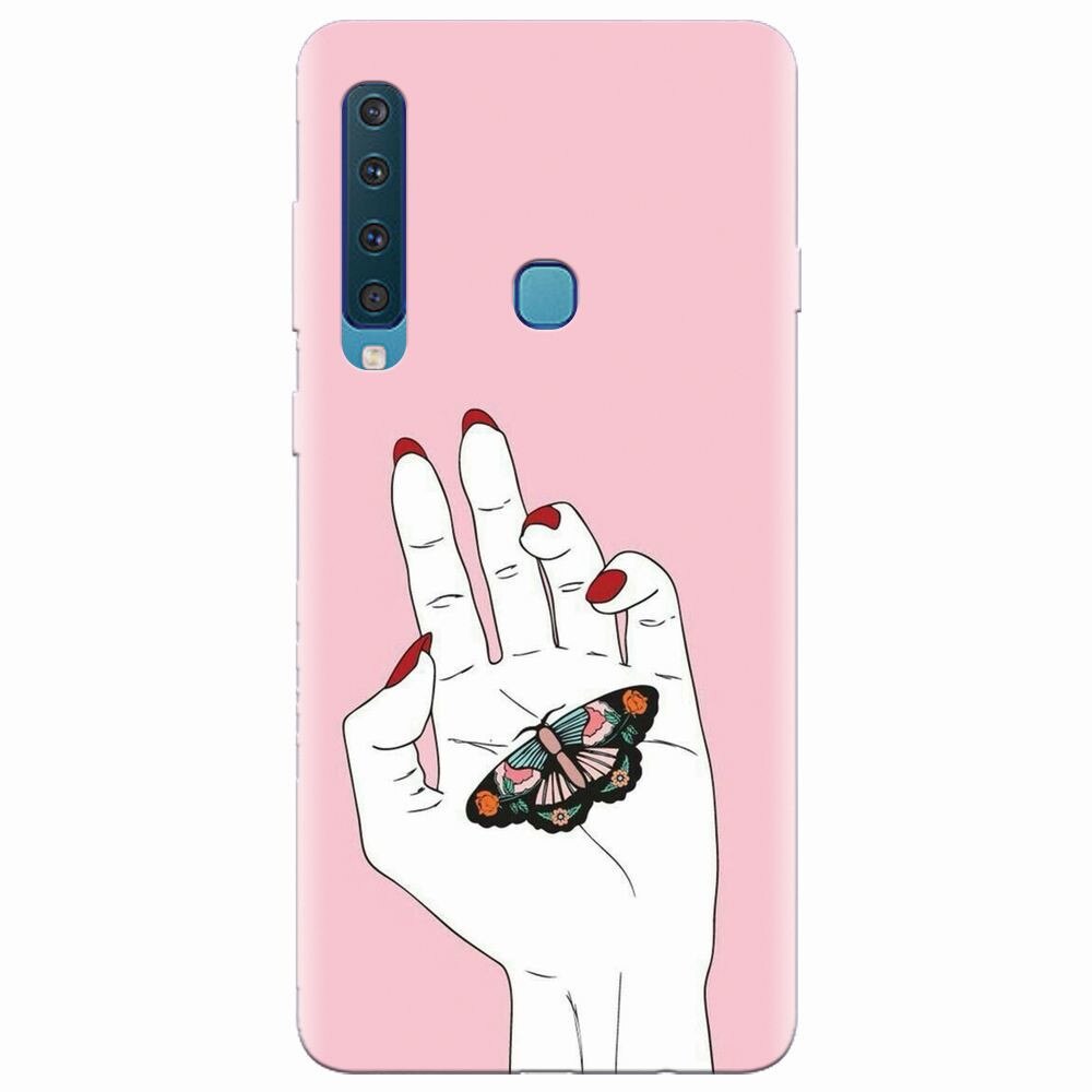 Husa silicon pentru Samsung Galaxy A9 2018, Butterfly In Hand