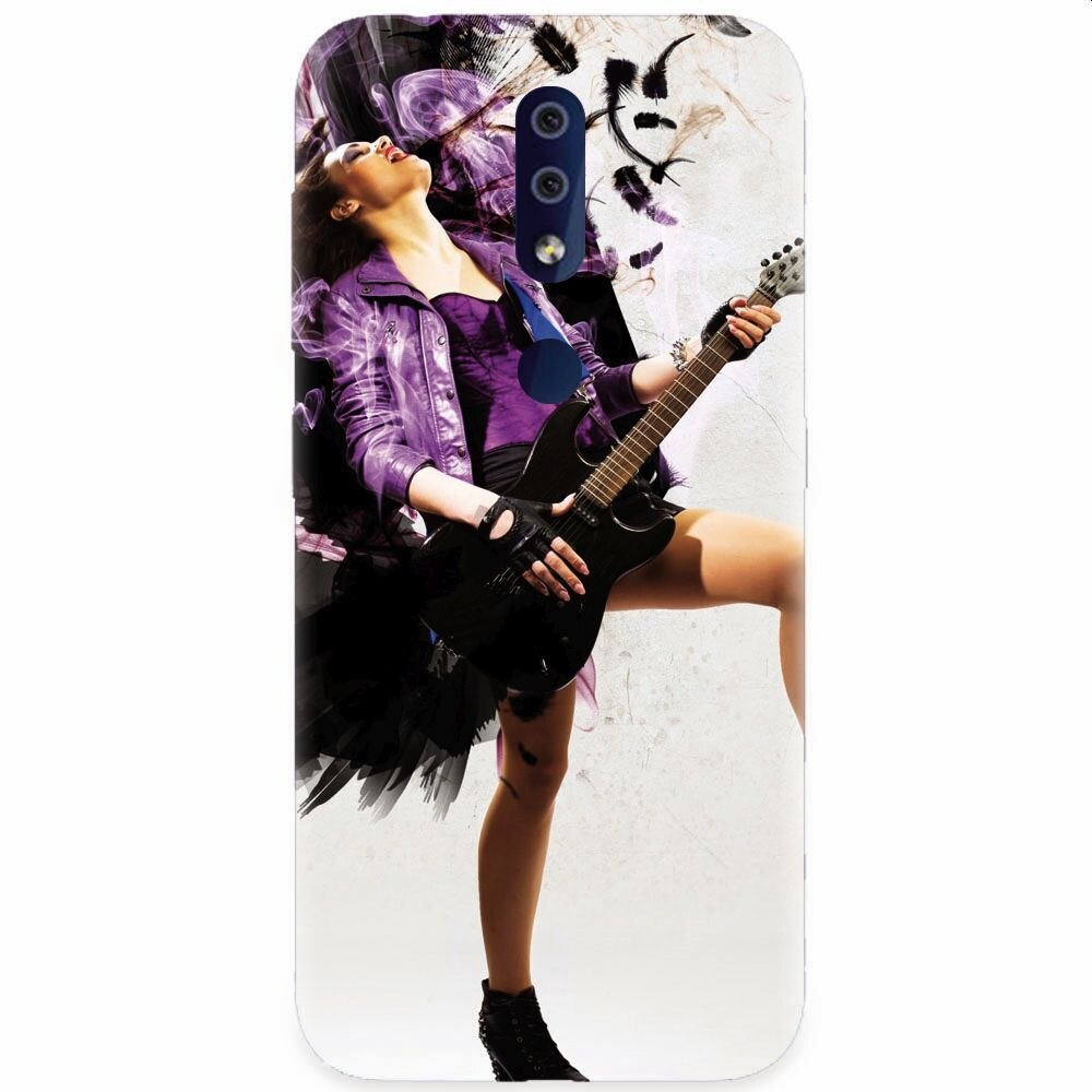 Husa silicon pentru Nokia 4.2, Rock Music Girl
