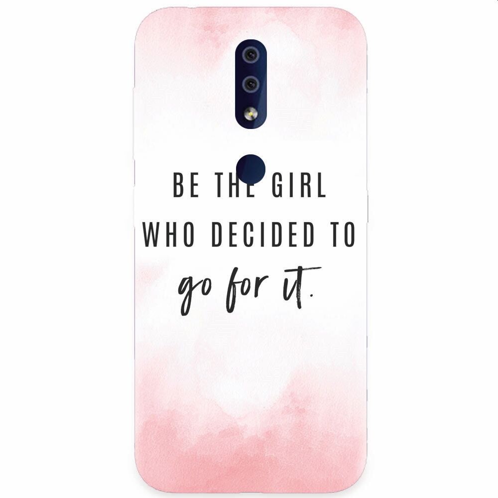 Husa silicon pentru Nokia 4.2, Quotes Pink