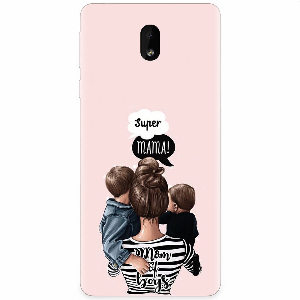 Husa silicon pentru Nokia 1 Plus, Mom Of Boys