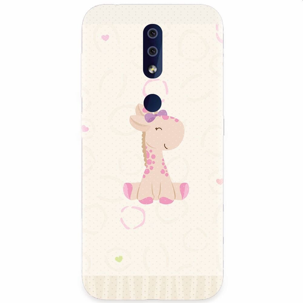 Husa silicon pentru Nokia 4.2, Giraffe Cute