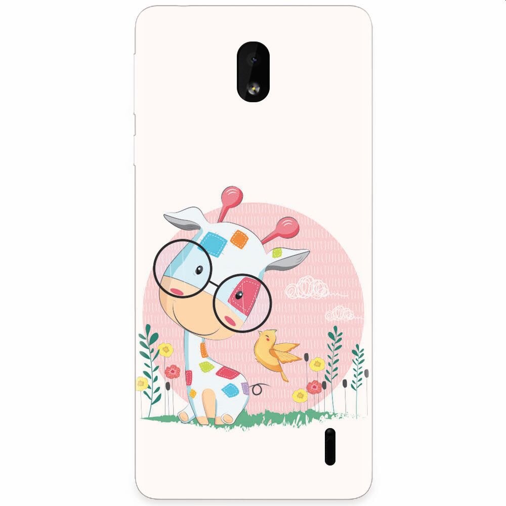 Husa silicon pentru Nokia 1 Plus, Baby Giraffe