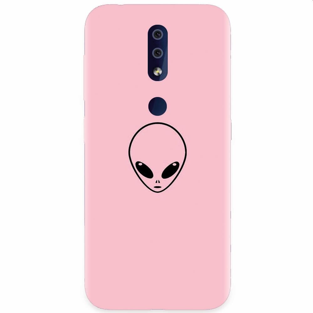 Husa silicon pentru Nokia 4.2, Pink Alien