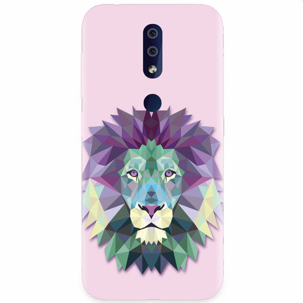 Husa silicon pentru Nokia 4.2, Polygon Lion