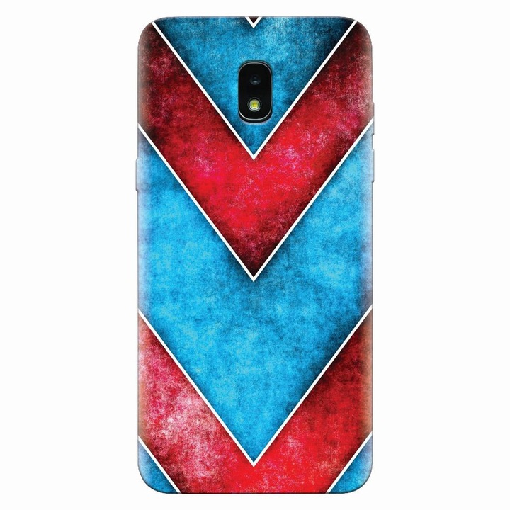 Силиконов калъф за Samsung Galaxy J3 2018, Blue And Red Abstract