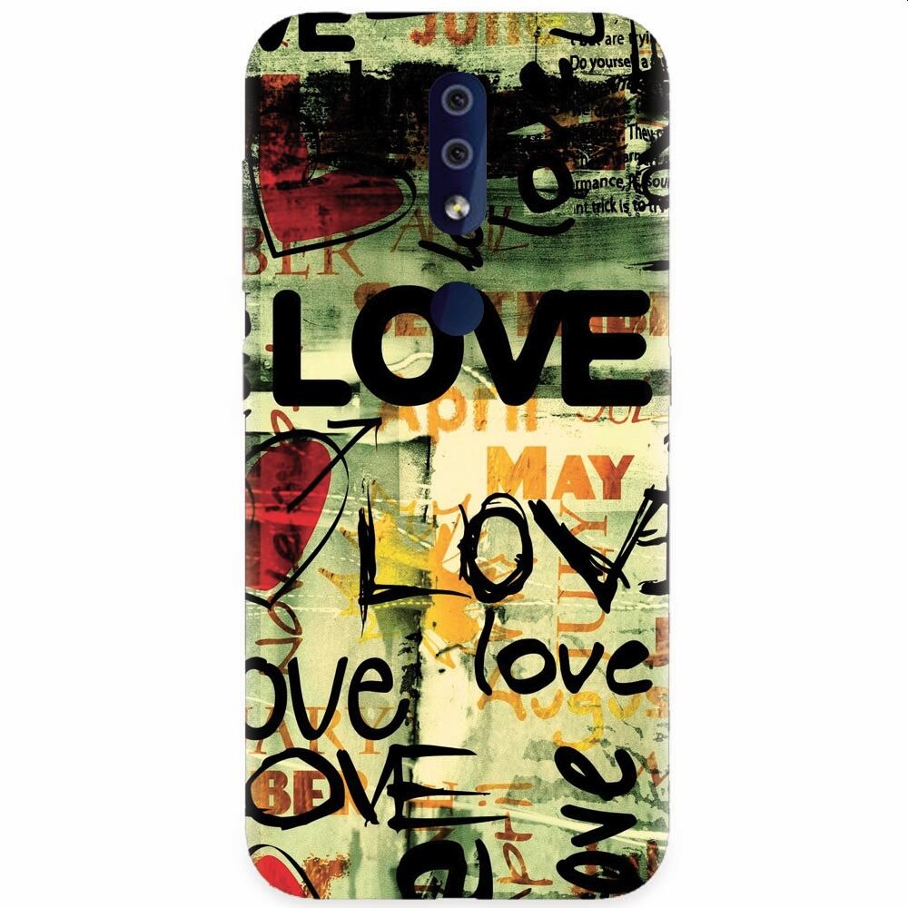 Husa silicon pentru Nokia 4.2, Love Artwork
