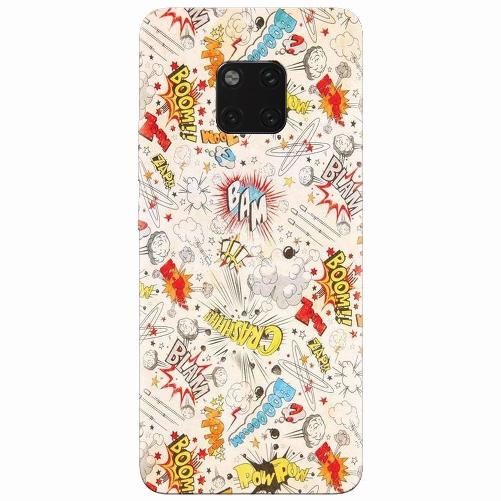 Husa silicon pentru Huawei Mate 20 Pro, Vintage Comic