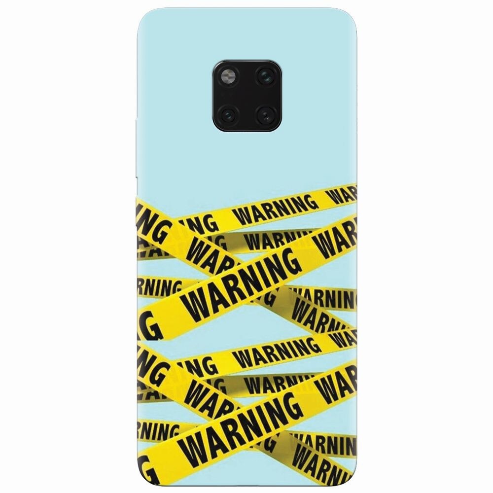 Husa silicon pentru Huawei Mate 20 Pro, Warning