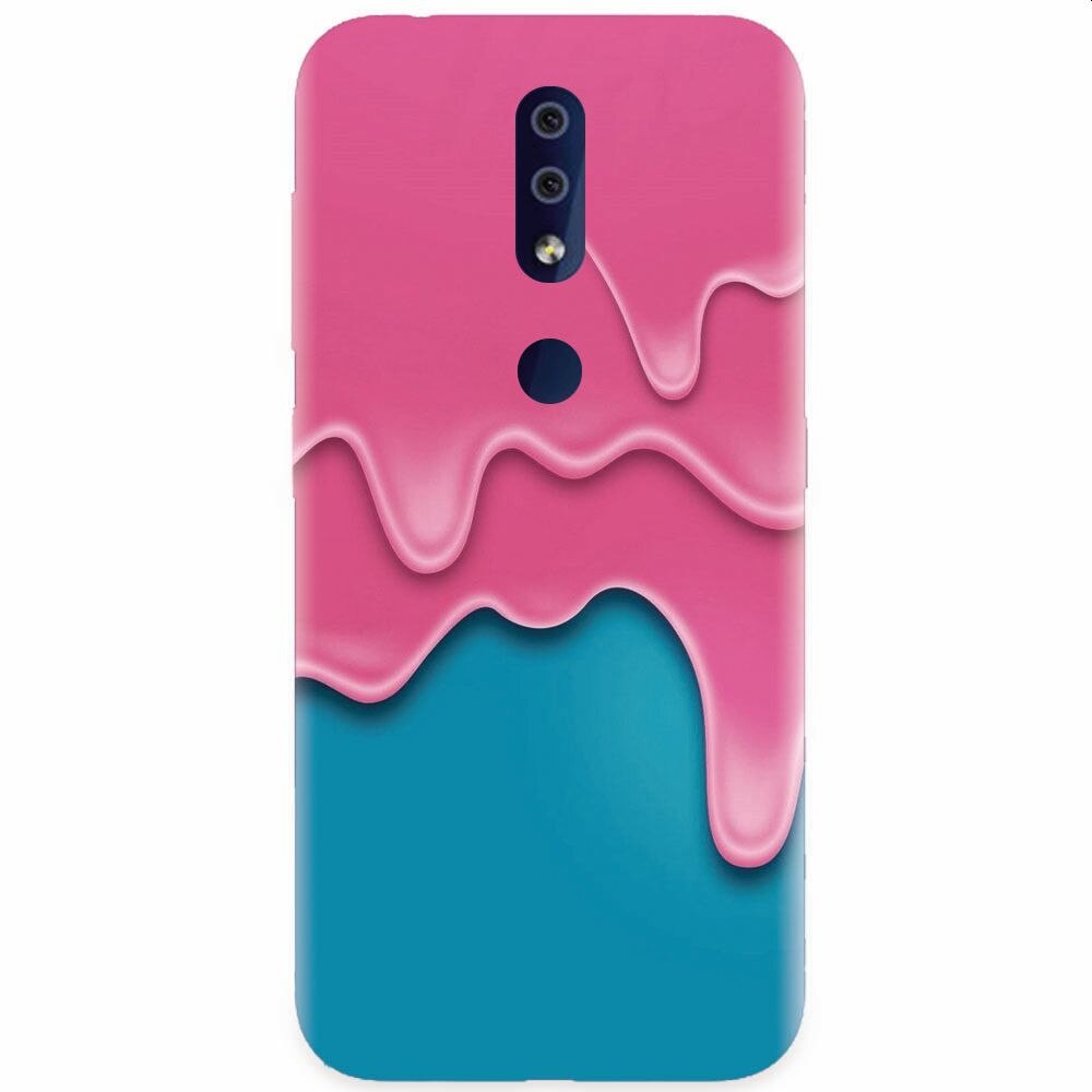 Husa silicon pentru Nokia 4.2, Pink Liquid Dripping