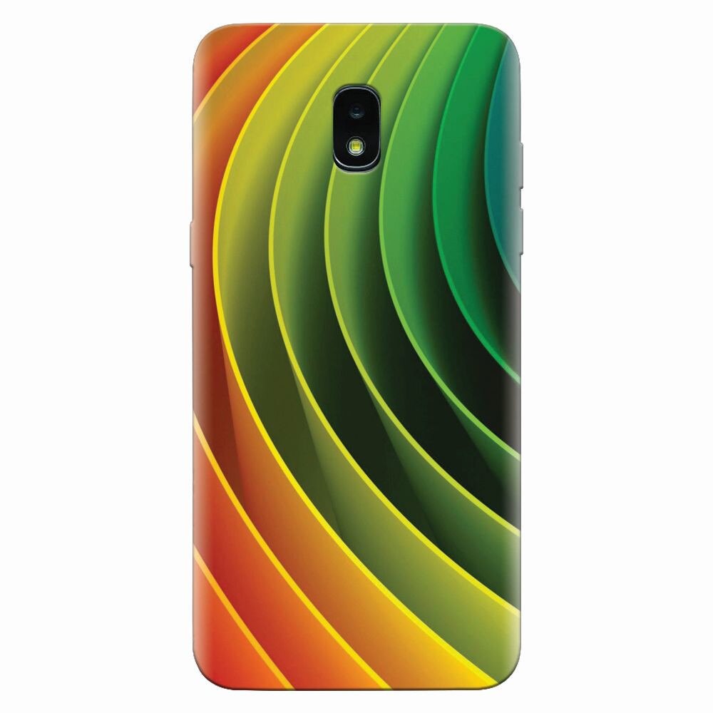 Husa silicon pentru Samsung Galaxy J3 2018, 3D Multicolor Abstract Lines