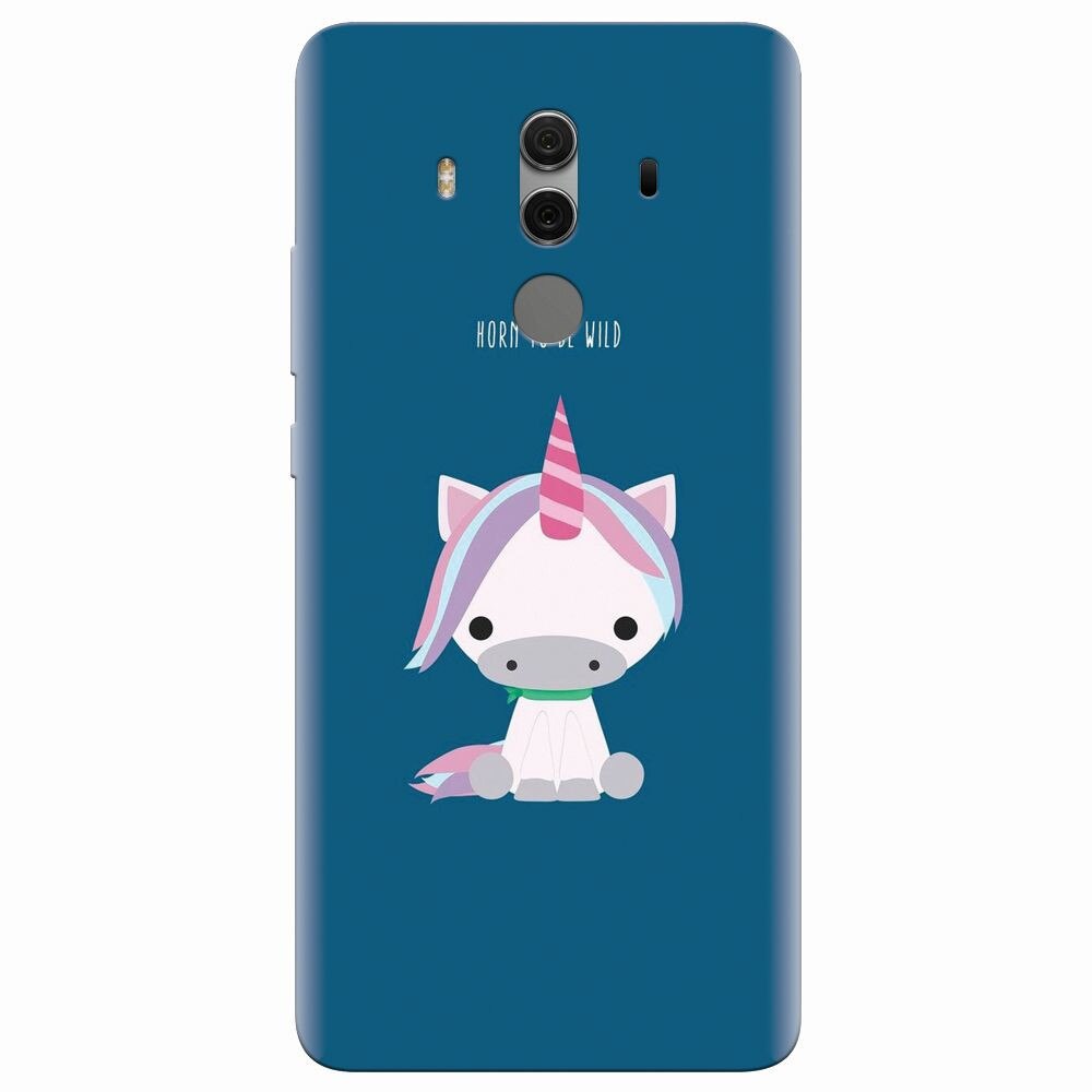 Husa silicon pentru Huawei Mate 10 Pro, Horn To Be Wild Cute Unicorn