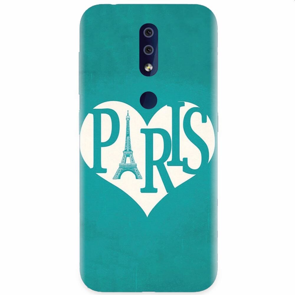 Husa silicon pentru Nokia 4.2, I Love Paris